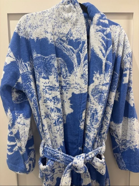 XSMALL- Desmond & Dempsey NWT Toile Jungle Print Robe - Picture 3 of 4